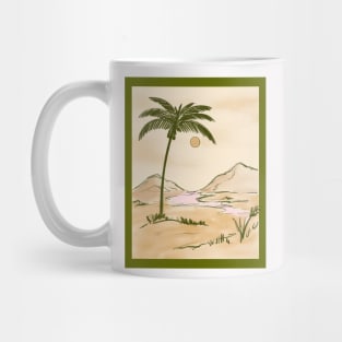 Sunset At The Nile River Vintage Landscape Mug